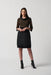 Joseph Ribkoff Style 233174 Black/Beige Houndstooth 3/4 Sleeve Cocoon Dress