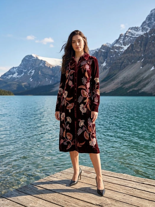 Johnny Was Gineva Velvet Shirt Dress J39325-8