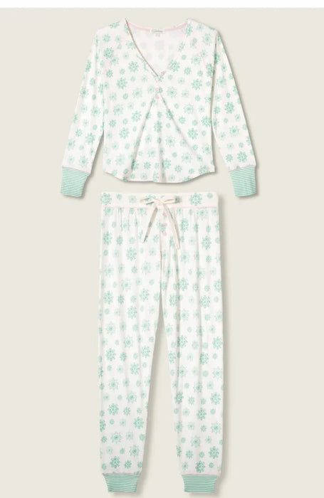PJ Salvage Snowflake Wishes Pointelle Pajama Set RVSNLS/RVSNP