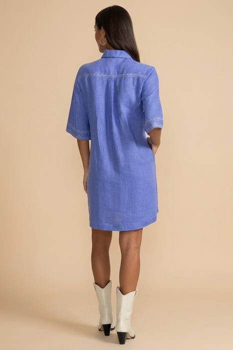 Johnny Was Camille Kimono Sleeve Linen Shirt Dress J35525-1