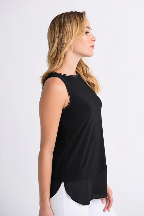 Joseph Ribkoff Georgette Layered Sleeveless Tank Top 183126 NEW