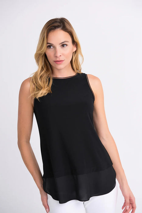 Joseph Ribkoff Georgette Layered Sleeveless Tank Top 183126 NEW