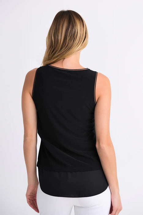 Joseph Ribkoff Georgette Layered Sleeveless Tank Top 183126 NEW