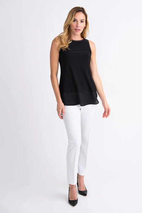 Joseph Ribkoff Georgette Layered Sleeveless Tank Top 183126 NEW