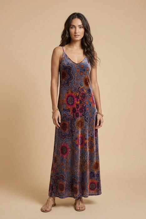 Johnny Was Velvet Sisi Burnout Kanako Dress C32425-7