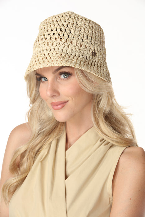 Joseph Ribkoff Crochet Bucket Hat 262972
