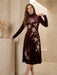 Johnny Was Corinthe Velour Mock Neck Dress J39825-9