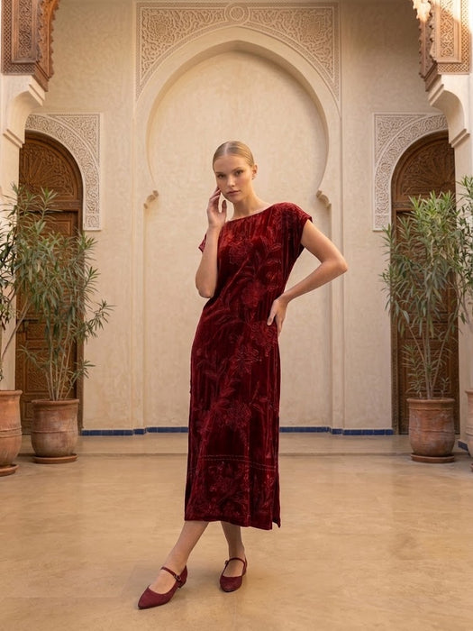 Johnny Was Relaxed Velvet Boatneck Dress J38725-7