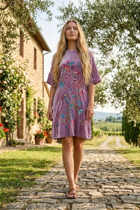 Johnny Was Karime Velvet Flutter Sleeve Raglan Dress J38425-6
