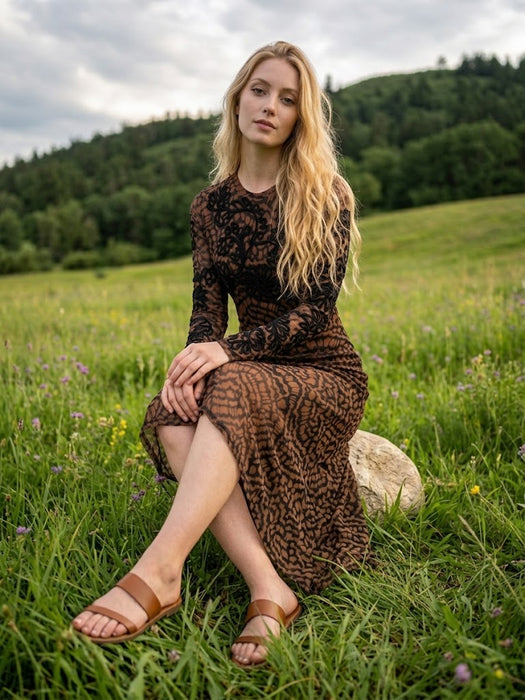 Johnny Was Jade Shelly Asymmetrical Mesh Dress L30125-9