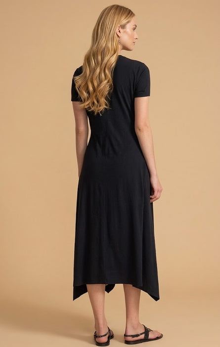 Johnny Was JWLA Black Karime Handkerchief Hem Knit Dress J38325-6