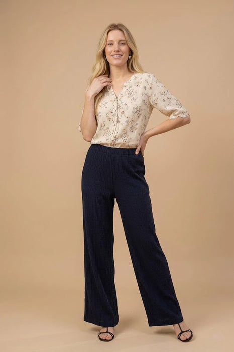 Johnny Was Jade Midnight Blue Bella Flare Pants L68525-6