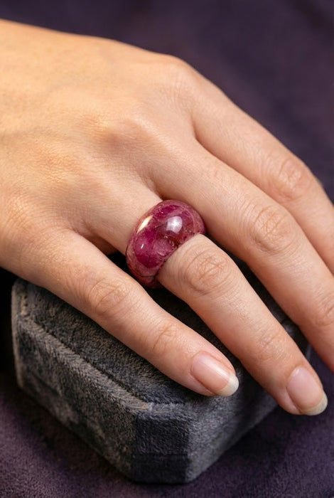 Johnny Was Hot Pink Gemstone Dome Ring CJ1324