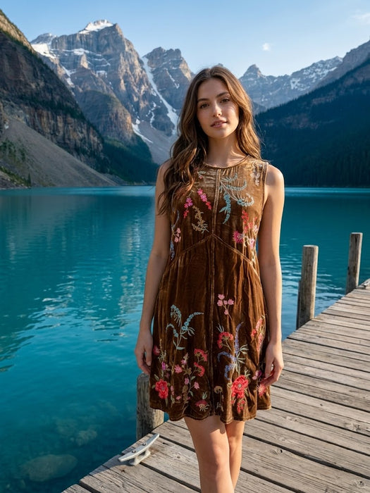 Johnny Was Mayra Velvet Chevron Tank Dress J38925-7