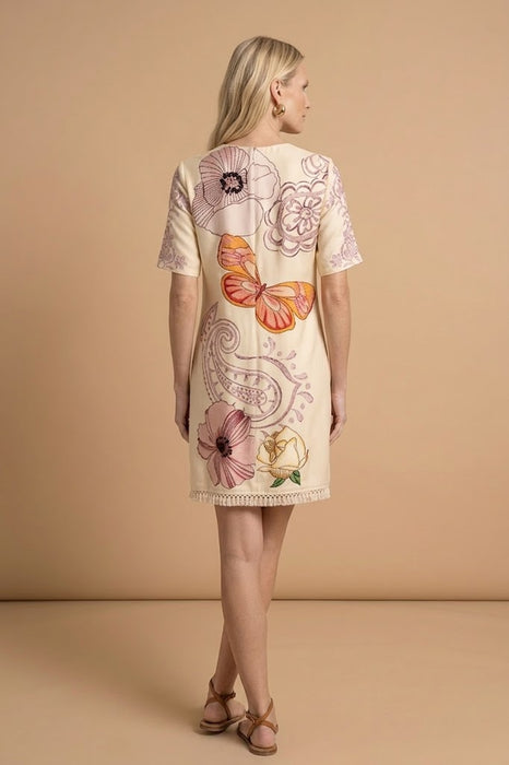 Johnny Was Jade Rosabelia Daisee Fringe Mini Dress L30825-6