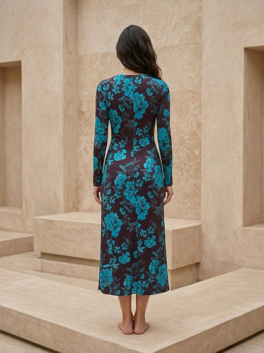 chinese dress ladies Johnny Was JWLA The Janie Favorite Long Sleeve Tie Knit Dress T39325-8 —  AfterRetail