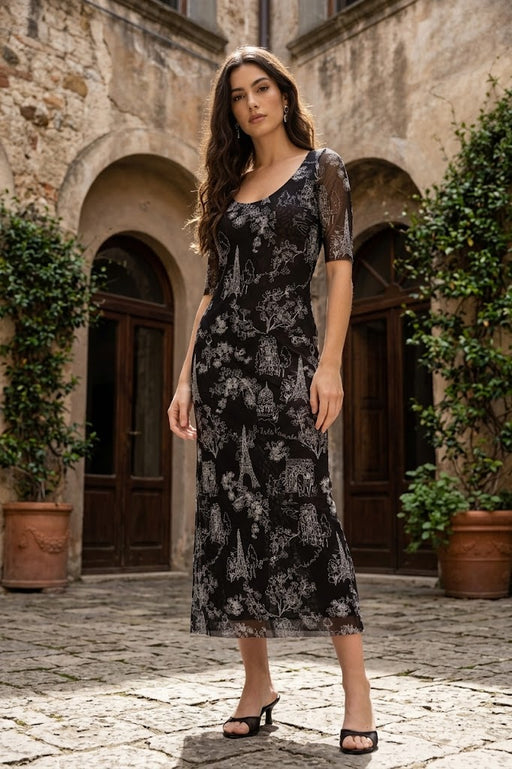 Johnny Was Jade Louise Maya Mesh Midi Dress L32425-3