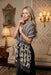 Isabella Rodriguez Black and Grey Floral Shawl ISBR1145