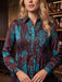 Johnny Was Alexandria Smocked Tuxedo Shirt W14425-8