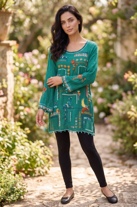 Johnny Was Iver Embroidered Tunic Top C28223 *