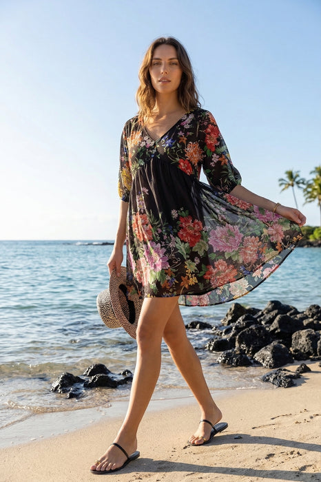 Johnny Was JWLA Metalli Notte A-Line Dress CSW0324-A