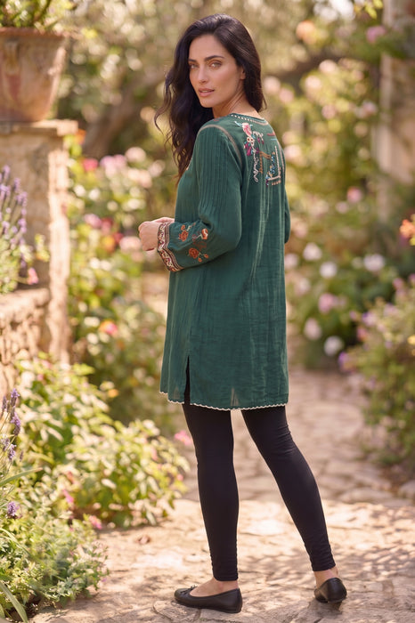 Johnny Was Iver Embroidered Tunic Top C28223 *