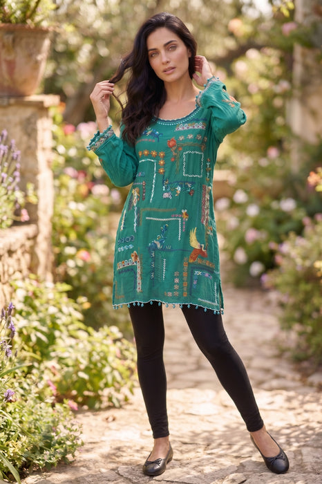 Johnny Was Iver Embroidered Tunic Top C28223 *