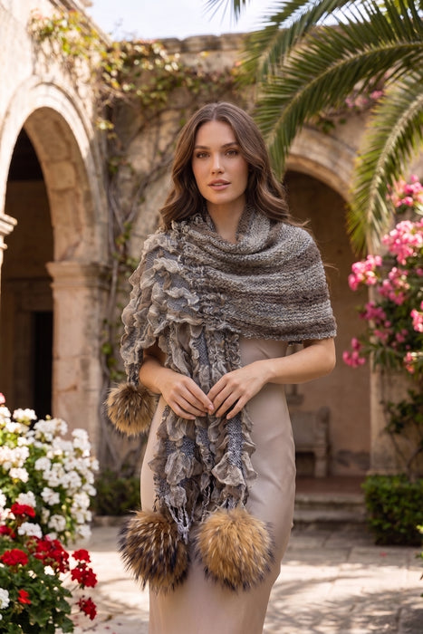Isabella Rodriguez Foxy Grey Shawl ISBR1245