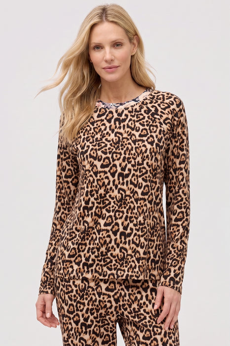 Johnny Was Bellina Leopard The Raglan Pajama Set MS8925-T