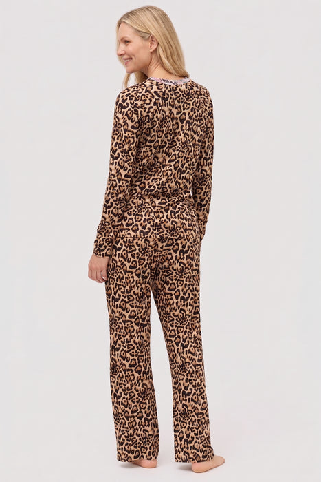 Johnny Was Bellina Leopard The Raglan Pajama Set MS8925-T