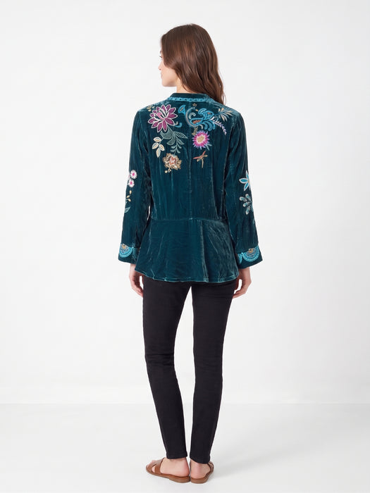 Johnny Was JWLA Velvet Peplum Jacket J43825-8