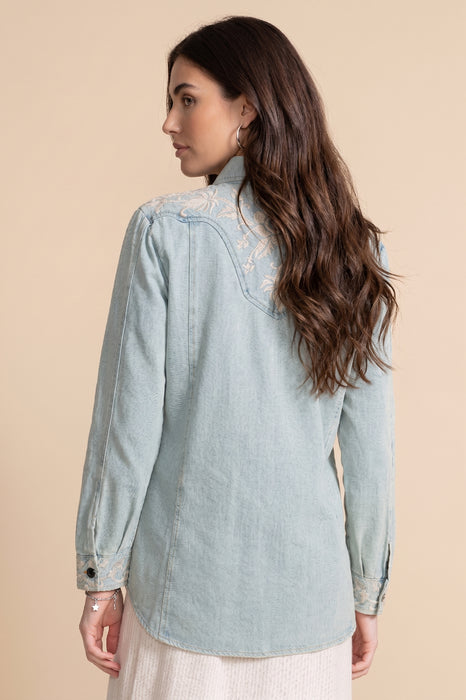 Johnny Was Workshop Western Seamed Denim Jacket W49225-3