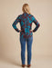 Johnny Was Alexandria Smocked Tuxedo Shirt W14425-8
