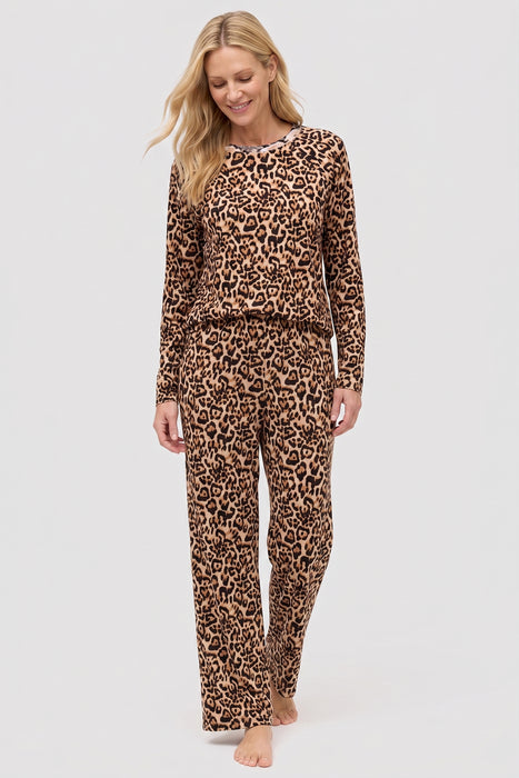 Johnny Was Bellina Leopard The Raglan Pajama Set MS8925-T