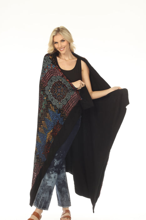 Johnny Was Black Chiara Throw Blanket H14724