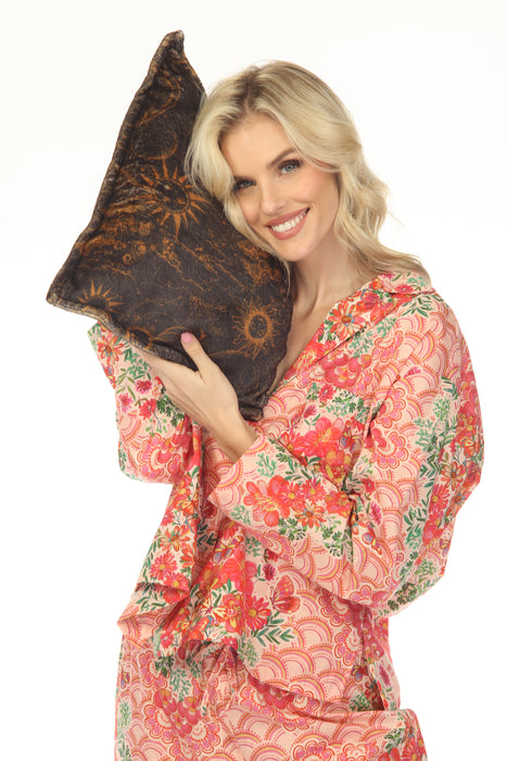 Johnny Was Mina Gold Travel Blanket H17824-0