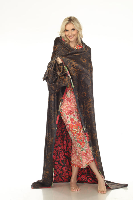 Johnny Was Mina Gold Travel Blanket H17824-0