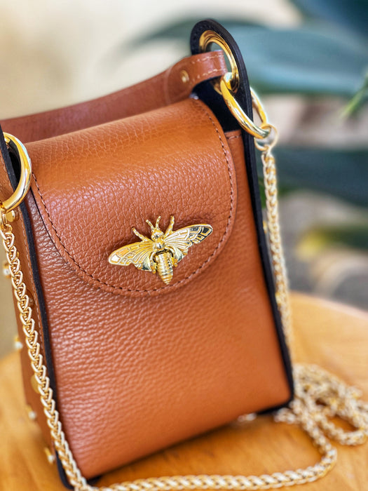 Jijou Capri Bumblebee Leather Cellphone Case Bag NEW
