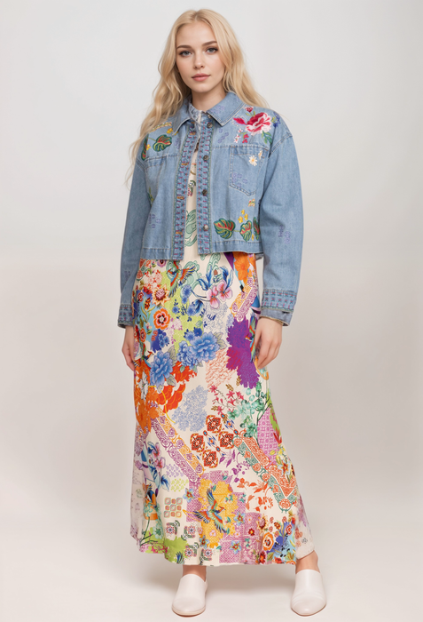 Johnny Was Mcdreamer Print Gigianna Slip Dress R36124