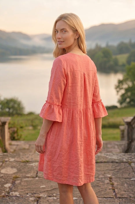 Johnny Was Calme Linen Button-Down Mini Dress O31112 *