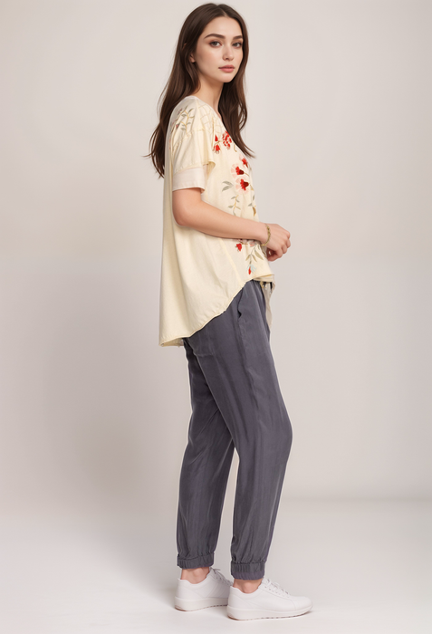 Johnny Was Alice Cropped Jogger Pants Boho Chic R65120