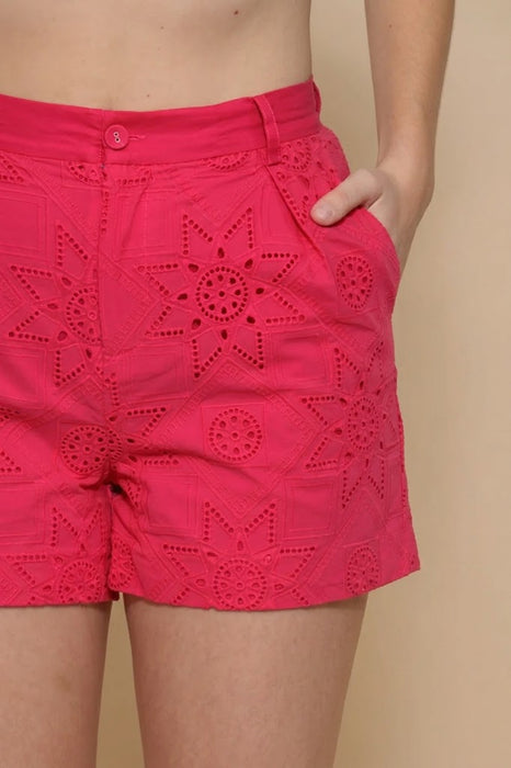 Johnny Was Jade Pink Delaney Cotton Shorts L85724