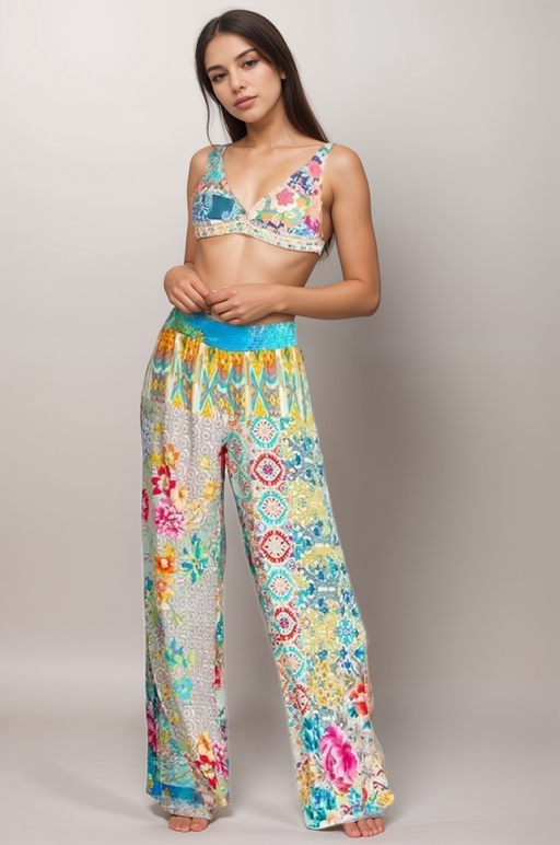 Johnny Was Pearce Smocked Pant CSW0621 