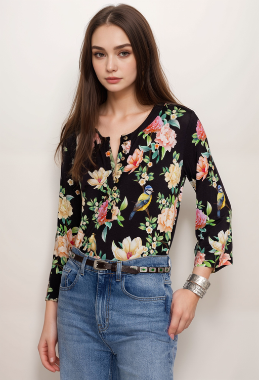 Johnny Was Janie Favorite Button Front Tunic T22424