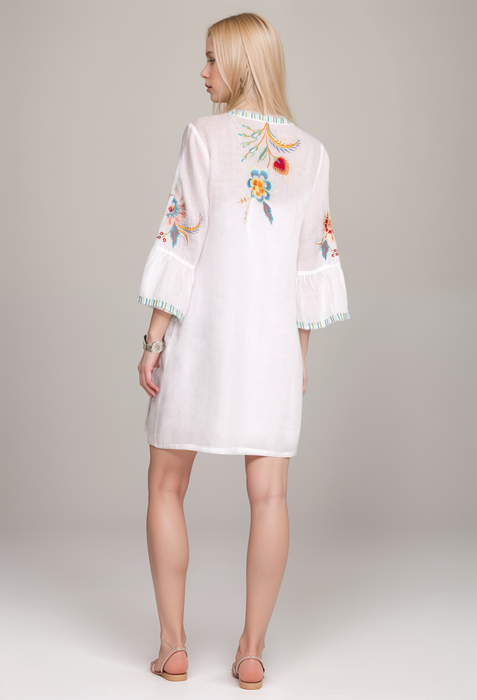 Johnny Was W34124 Joele Ruffle Sleeve Dress