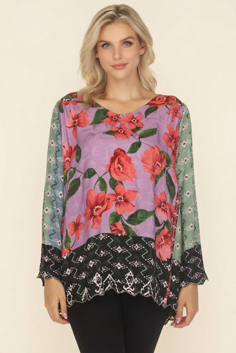 Johnny Was Zanda Tandis Floral Blouse C16623B Boho Chic