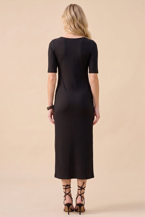 Johnny Was Jade Black Astrid Knit Midi Dress L30126-1