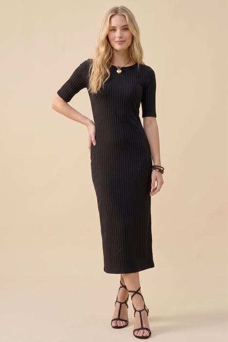 Johnny Was Jade Black Astrid Knit Midi Dress L30126-1