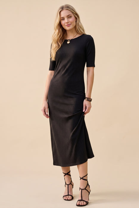 Johnny Was Jade Black Astrid Knit Midi Dress L30126-1