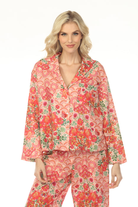 Johnny Was Mariposa Floral Cotton Sleep Set MS0625-M